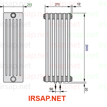 Радиатор IRSAP Tesi 62000/6 T50 CL 01